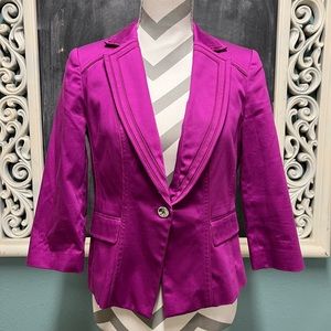 White House Black Market Purple Fitted Blazer